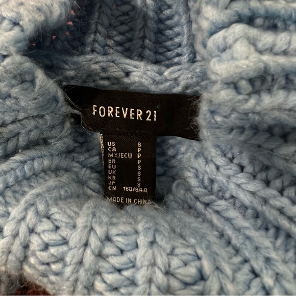 Forever 21 Color block oversized knit sweater size small cozy and casual wear - Picture 5 of 6